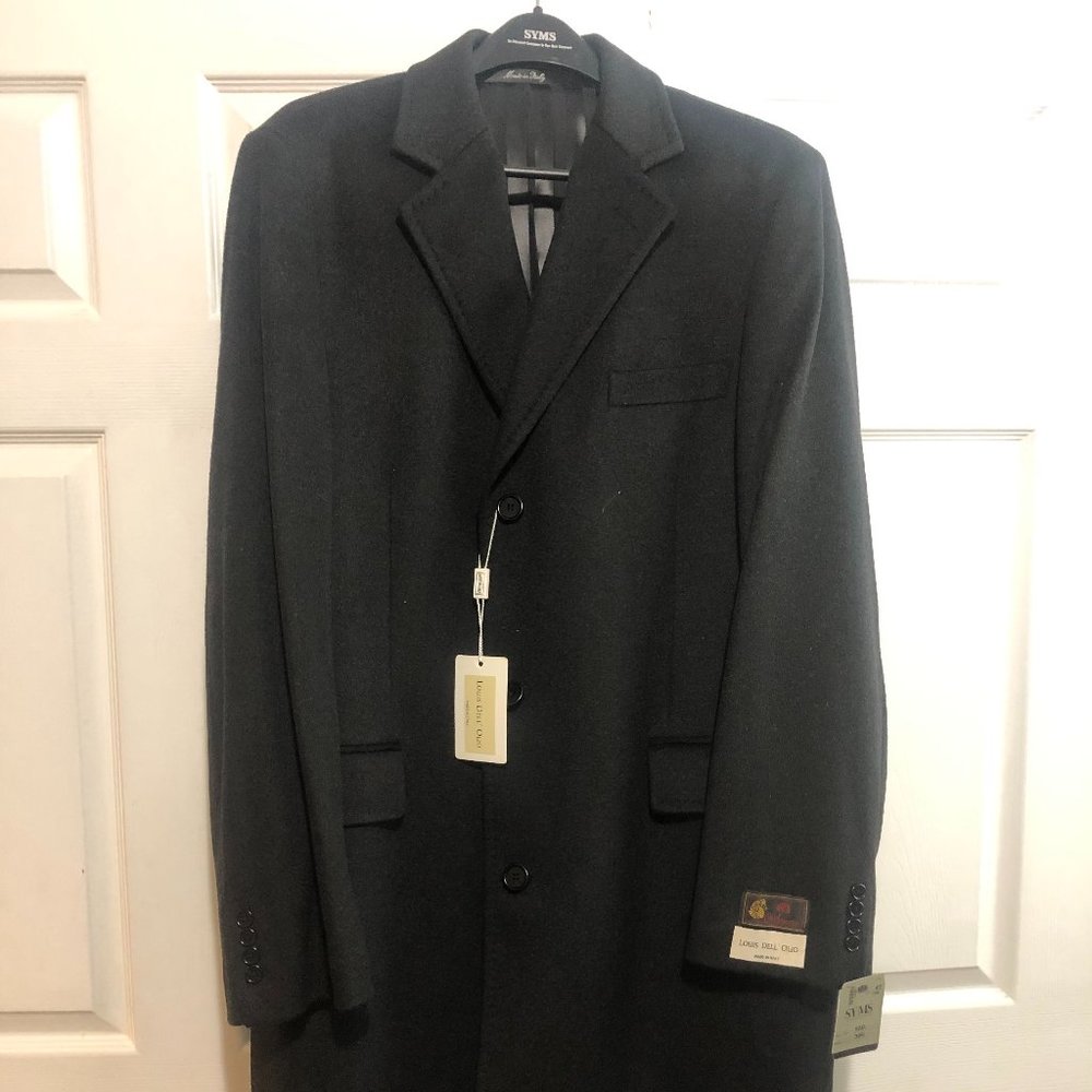 Louis Dell'Olio 100% Cashmere Men's Coat 42 Long